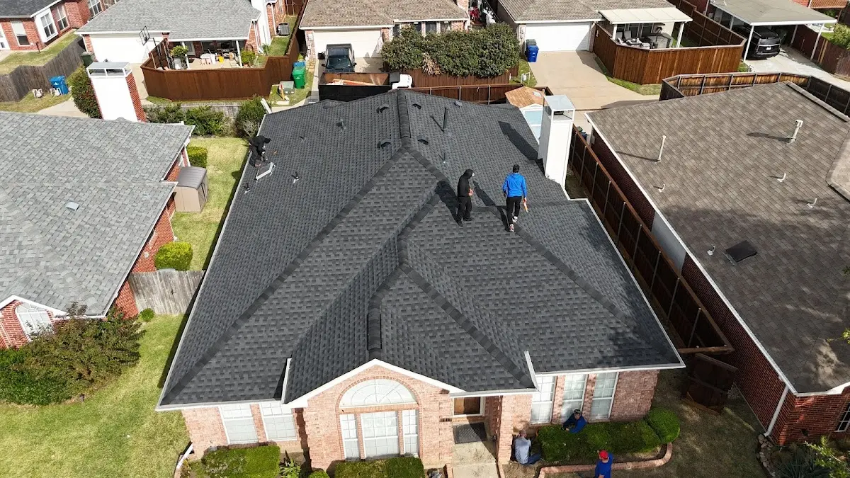 Slate & Tile Roof Repair work in progress on a Youngsville property